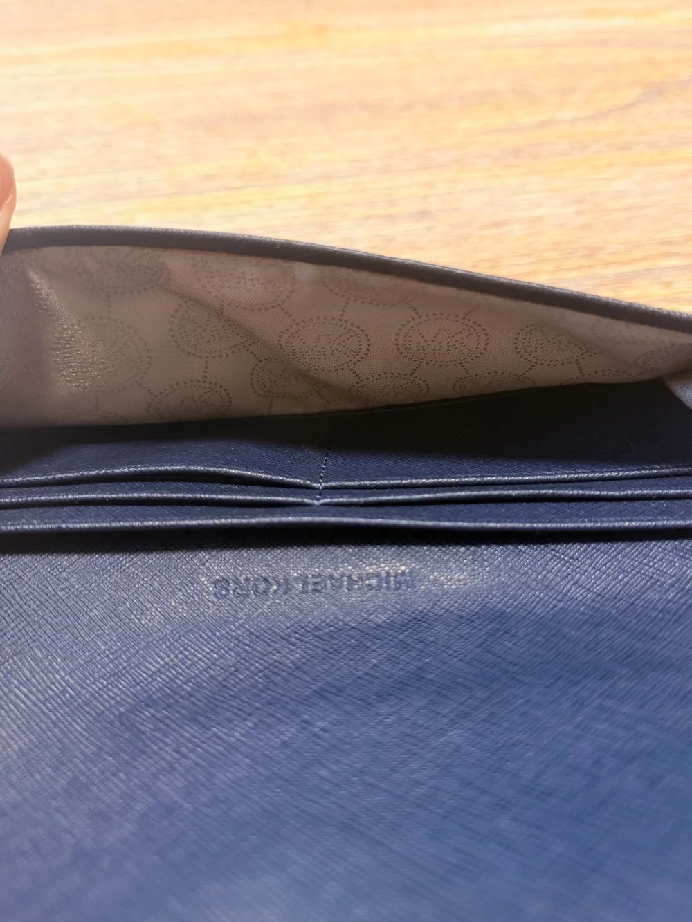 Michael Kors Jet Set Travel Admiral Flat Wallet | Navy Saffiano Leather